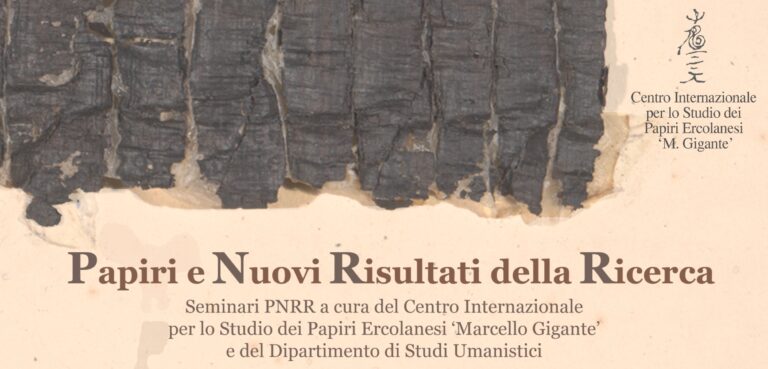 Papiri e nuovi risultati della ricerca - Seminario PNRR 7 maggio 2026